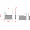 PLAQUETTE DE FREIN VELO BRENTA E-BIKE/ SEMI METAL COMPATIBLE SRAM FORCE. RED. RIVAL. APEX HRD ET ULTIMATE