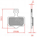 PLAQUETTE DE FREIN VELO BRENTA ORGANIQUE COMPATIBLE AVID ELIXIR 9/7/5/3/1. SRAM XX/XO/DB