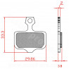 PLAQUETTE DE FREIN VELO BRENTA ORGANIQUE COMPATIBLE AVID ELIXIR 9/7/5/3/1. SRAM XX/XO/DB