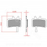 PLAQUETTE DE FREIN VELO BRENTA ORGANIQUE COMPATIBLE AVID JUICY 3/5/7. ULTIMATE ET BB7