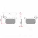 PLAQUETTE DE FREIN VELO BRENTA ORGANIQUE COMPATIBLE FORMULA B4