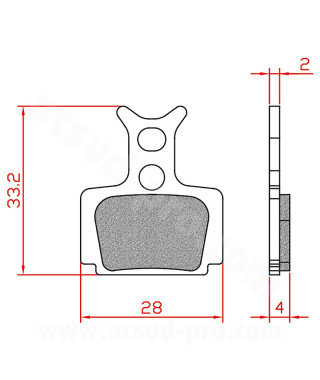 PLAQUETTE DE FREIN VELO BRENTA ORGANIQUE COMPATIBLE FORMULA MEGA / THE ONE