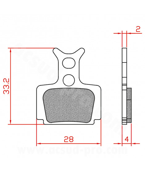 PLAQUETTE DE FREIN VELO BRENTA ORGANIQUE COMPATIBLE FORMULA MEGA / THE ONE