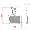 PLAQUETTE DE FREIN VELO BRENTA ORGANIQUE COMPATIBLE FORMULA MEGA / THE ONE