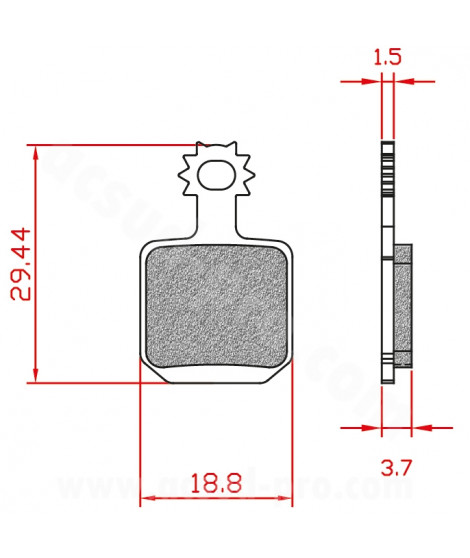 PLAQUETTE DE FREIN VELO BRENTA ORGANIQUE COMPATIBLE MAGURA CT 5 MTC5 MT5  MT7
