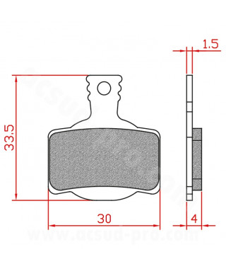 PLAQUETTE DE FREIN VELO BRENTA ORGANIQUE COMPATIBLE MAGURA MT2-4-6-8