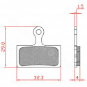 PLAQUETTE DE FREIN VELO BRENTA ORGANIQUE COMPATIBLE SHIMANO XT M8000/M785 - XTR M9000/M9020/M985 SLX M7000/M666/M675