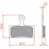 PLAQUETTE DE FREIN VELO BRENTA ORGANIQUE COMPATIBLE SHIMANO XT M8000/M785 - XTR M9000/M9020/M985 SLX M7000/M666/M675