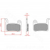 PLAQUETTE DE FREIN VELO BRENTA ORGANIQUE COMPATIBLE SHIMANO XTR M966-M965-M975/XT M765-M775/LX M585/DEORE M595-M596-M655