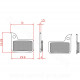 PLAQUETTE DE FREIN VELO BRENTA ORGANIQUE COMPATIBLE SRAM FORCE. RED. RIVAL. APEX HRD ET ULTIMATE