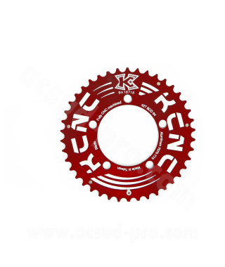 PLATEAU PLEIN KCNC PEDALIER DOUBLE VTT 42 DENTS ROUGE