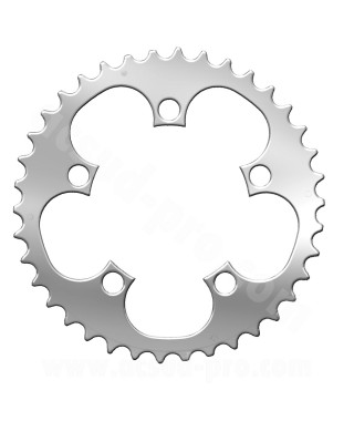 PLATEAU T.A COMPACT Ø94mm 38 DENTS ARGENT 5 BRANCHES (INTERMEDIAIRE)