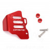 PLATINE DE PROTECTION ALU DE MAITRE CYLINDRE ARRIERE CARENZI EVO ADAPT. MECABOITE 50CC ROUGE