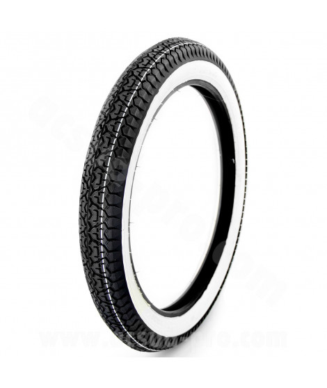 PNEU CYCLOMOTEUR 17" 2.3/4-17 MITAS B7 47J TT /TL  (FLANC BLANC)