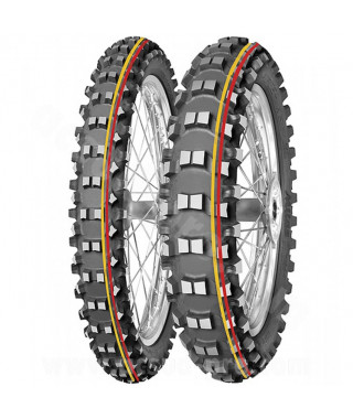 PNEU MOTO 10" 70/100-10 TERRA FORCE -MX SM SOFT MEDIUM 41J ROUGE/JAUNE