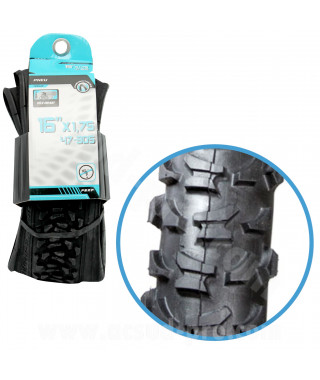 PNEU VELO 16 x 1.75 NOIR TRINGLE SOUPLE TS (47-305)