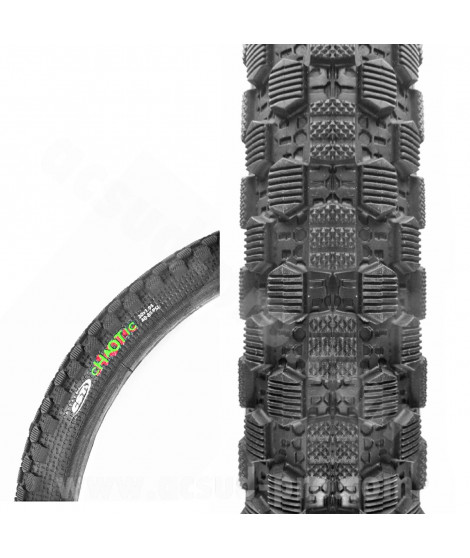 PNEU VELO 20 x 1.95 CST BMX BLACK CHAOTIC NOIR TRINGLE RIGIDE TR (53-406)
