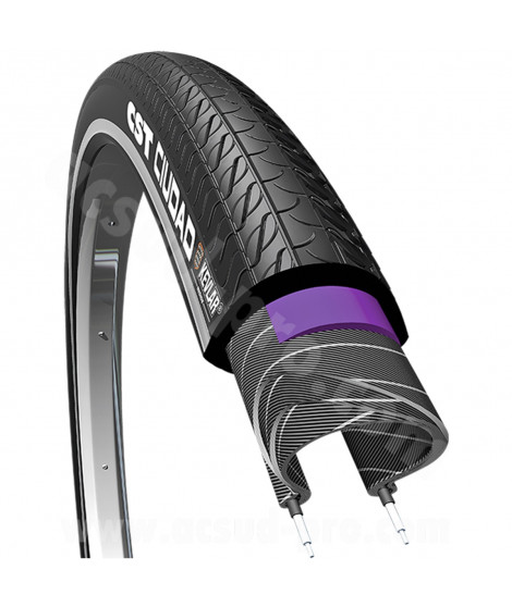 PNEU VELO 26 x 1.50 CST C1720 CIUDAD BANDE ANTI-CREVAISON KEVLAR NOIR TRINGLE RIGIDE TR (40-559)