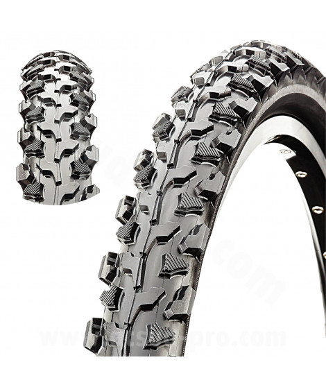 PNEU VELO 26 x 1.95 CST KNOBBLY TRACTION BANDE ANTI-CREVAISON 5MM NOIR TRINGLE RIGIDE TR (53-559)