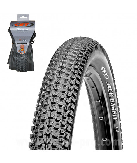 PNEU VELO 26 x 2.00 CST C1747 JACK RABBIT TUBELESS AVEC BANDE ANTI-CREVAISON NOIR TRINGLE SOUPLE TS (50 - 559)