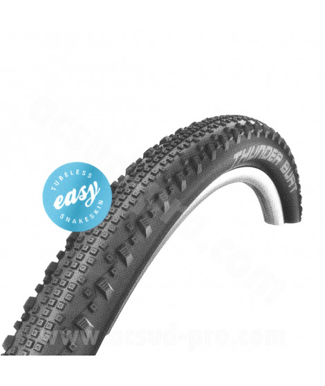 PNEU VELO 27.5 x 2.25 SCHWALBE THUNDER BURT TUBELESS NOIR TRINGLE SOUPLE TS (57-584)