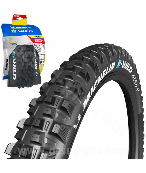 PNEU VELO 27.5 x 2.60 MICHELIN E-WILD REAR GUM-X TRINGLE SOUPLE TS (66-584)