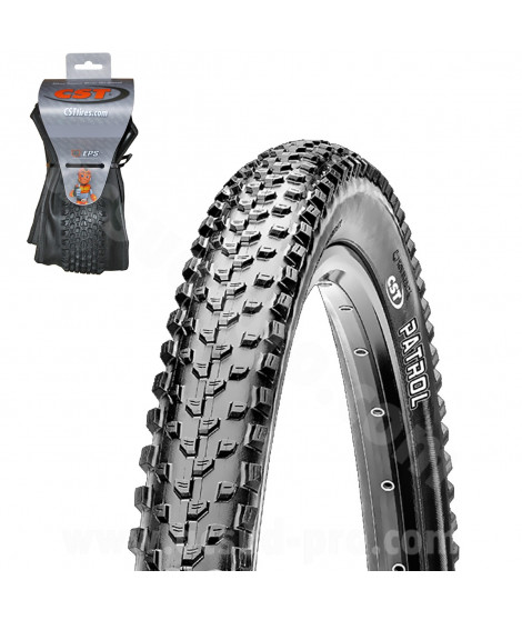 PNEU VELO 29 x 2.10 CST C1846 PATROL BANDE ANTI-CREVAISON NOIR TRINGLE SOUPLE TS (54-622)