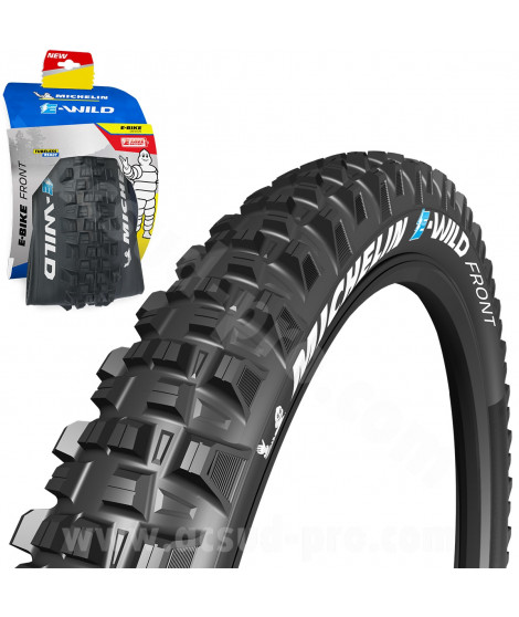 PNEU VELO 29 x 2.60 MICHELIN E-WILD FRONT GUM-x TRINGLE SOUPLE TS (66-622)