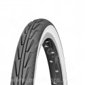 PNEU VELO 400A MICHELIN CITY J BLANC NOIR TRINGLE RIGIDE TR (37-340)