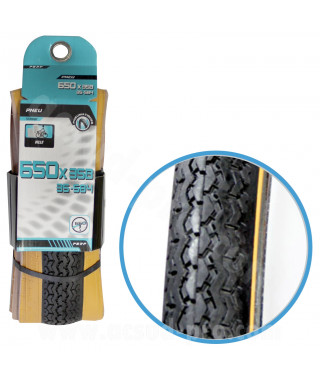 PNEU VELO 650 x 35B BRUN/NOIR TRINGLE SOUPLE TS (35-584)