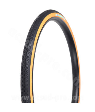 PNEU VELO 650 x 35B DELI S-172 BRUN/NOIR ANTI-CREVAISON 1.3mm TRINGLE RIGIDE TR (35-584)