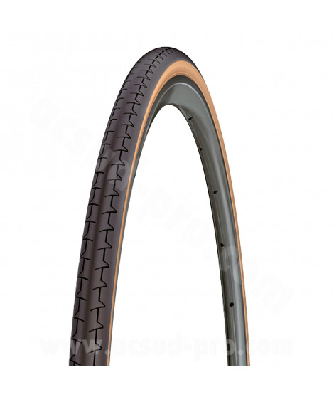 PNEU VELO 700 x 23 MICHELIN DYNAMIC CLASSIC BEIGE NOIR 3x30TPI 280G TRINGLE RIGIDE TR (23-622)