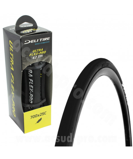 PNEU VELO 700 x 25C DELI SA-205 NOIR TRINGLE SOUPLE TS (25-622)