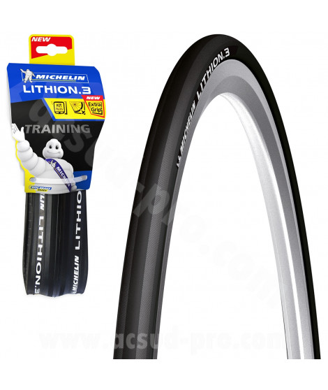 PNEU VELO 700 x 25C MICHELIN LITHION 3 BLACK TRINGLE SOUPLE TS (25-622)