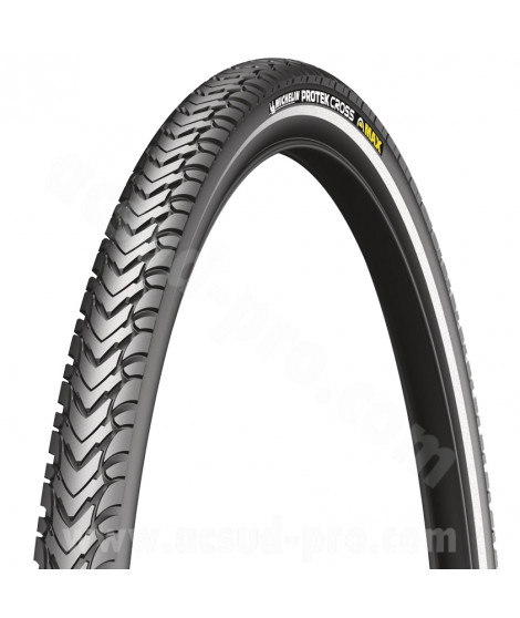 PNEU VELO 700 x 35 MICHELIN PROTEK CROSS MAX 5mm BANDES REFLECHISSANTES E-BIKE READY TRINGLE RIGIDE TR (37-622)