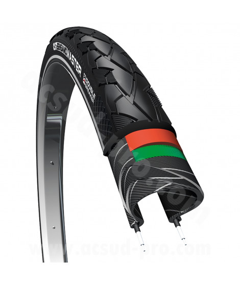 PNEU VELO 700 x 35 VTC/VAE URBAIN CST  SENSAMO MASTER NOIR BANDE ANTI-CREVAISON 5MM TRINGLES RIGIDES  REFLECHISSANTS(37-622)