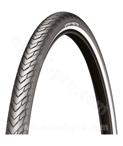 PNEU VELO 700 x 40 (29 x 1.50) MICHELIN PROTEK 1mm BANDES REFLECHISSANTES E-BIKE READY TRINGLE RIGIDE TR (42-622)