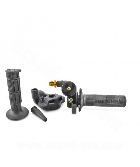 POIGNEE DE GAZ DOMINO HR CROSS 2T AVEC PROTECTION ET REVETEMENTS