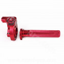 POIGNEE GAZ NOEND TIRAGE HORLOGER ALU CNC ROUGE ANODISE