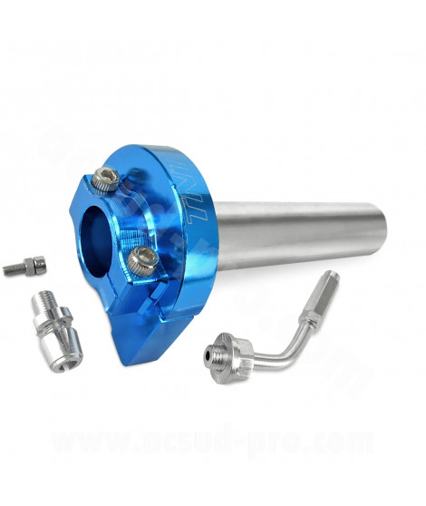 POIGNEE GAZ TIRAGE RAPIDE ALU BLEU ANODISE