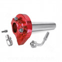 POIGNEE GAZ TIRAGE RAPIDE ALU ROUGE ANODISE