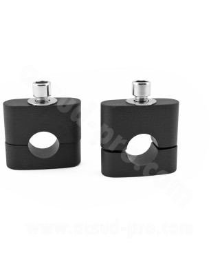 PONTET DE GUIDON NOEND ALU ADAPT. GUIDON Ø22 NOIR MAT (LA PAIRE)