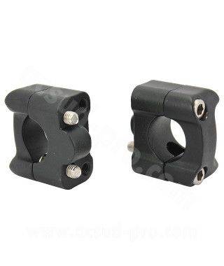 PONTET DE GUIDON NOEND ALU ADAPT. GUIDON Ø28.6 NOIR MAT (LA PAIRE)
