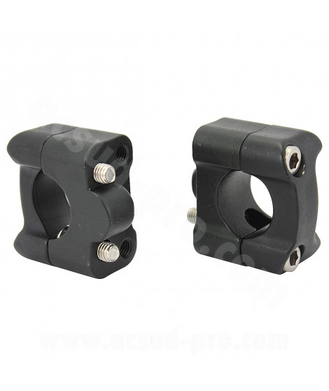 PONTET DE GUIDON NOEND ALU ADAPT. GUIDON Ø28.6 NOIR MAT (LA PAIRE)