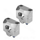 PONTET DE GUIDON NOEND ALU ADAPT. GUIDON Ø28.6 SILVER (LA PAIRE)