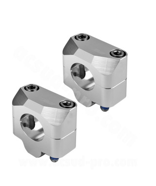 PONTET DE GUIDON NOEND ALU ADAPT. GUIDON Ø28.6 SILVER (LA PAIRE)