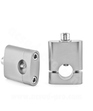 PONTET DE GUIDON NOEND ALU ADAPT. GUIDON Ø28.6 SILVER (LA PAIRE)