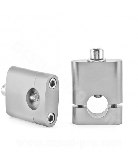 PONTET DE GUIDON NOEND ALU ADAPT. GUIDON Ø28.6 SILVER (LA PAIRE)