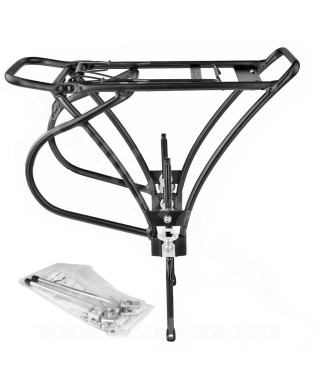 PORTE BAGAGE VELO ARRIERE REGLABLE 26-28" SPECIFIQUE FREIN A DISQUE NOIR