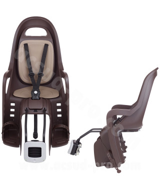 PORTE BEBE ARRIERE POLISPORT FIXATION SUR CADRE GROOVY NOIR/MARRON
